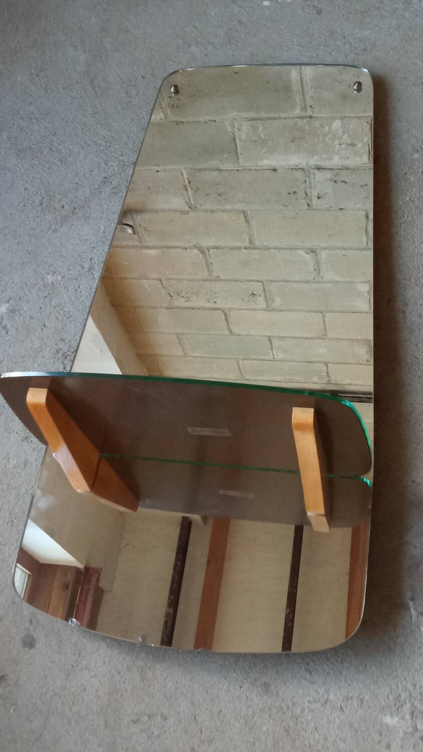 Wall-mounted dressing table mirror, 1950s