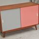 Buffet commode U-452 rose par Jiri Jiroutek pour Interier Praha 1960