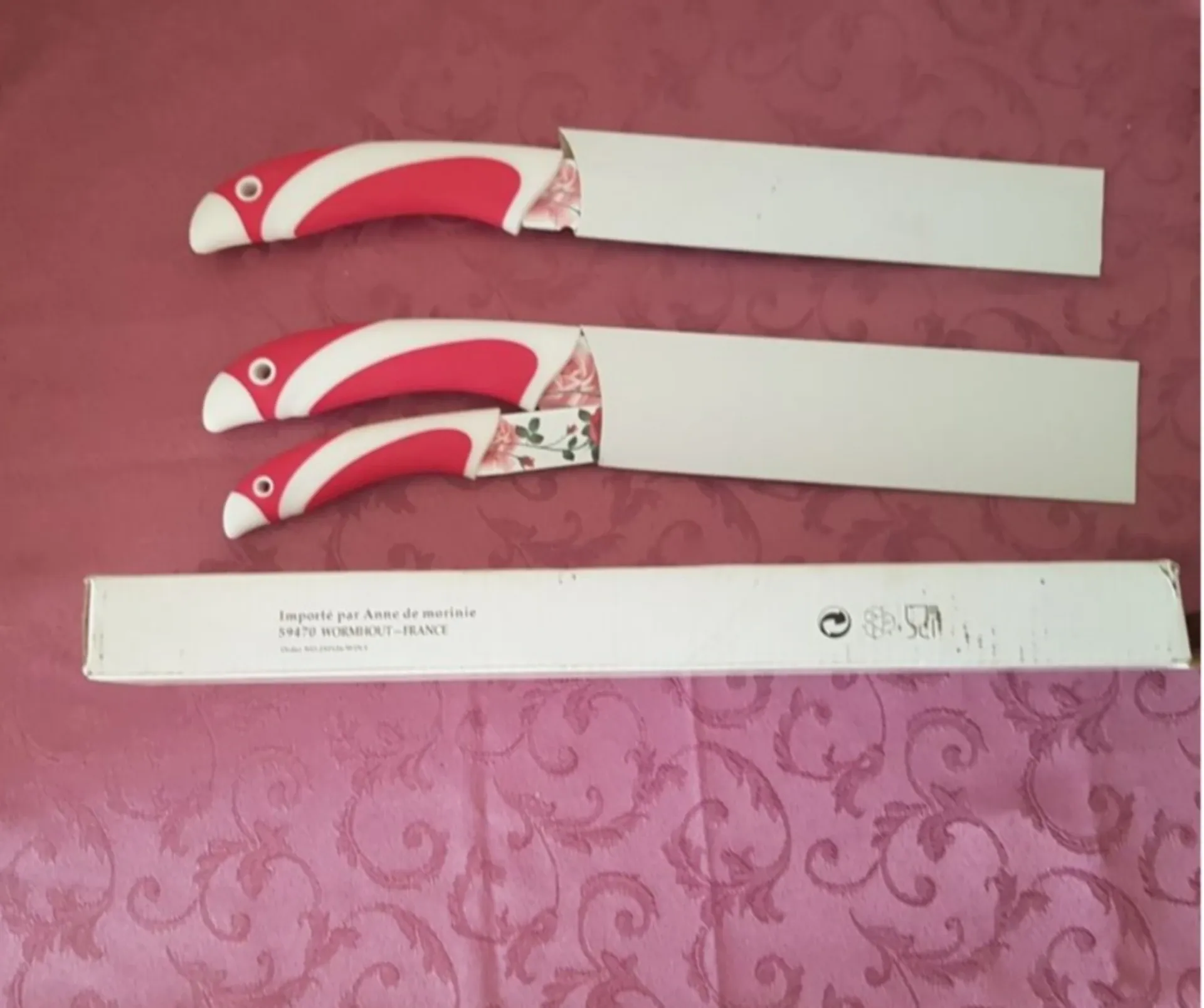 Set of 3 ceramic knives