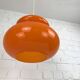 Vintage Space Age Orange Glass Pendant Light