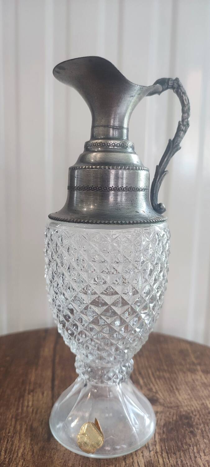 Antique Italian glass ewer carafe