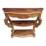 19th century Louis XV style console table in veneer wood