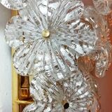 Pair of Murano glass flower wall light
