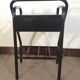 Design hospital/boarding school bedside table in vintage black metal 1920.