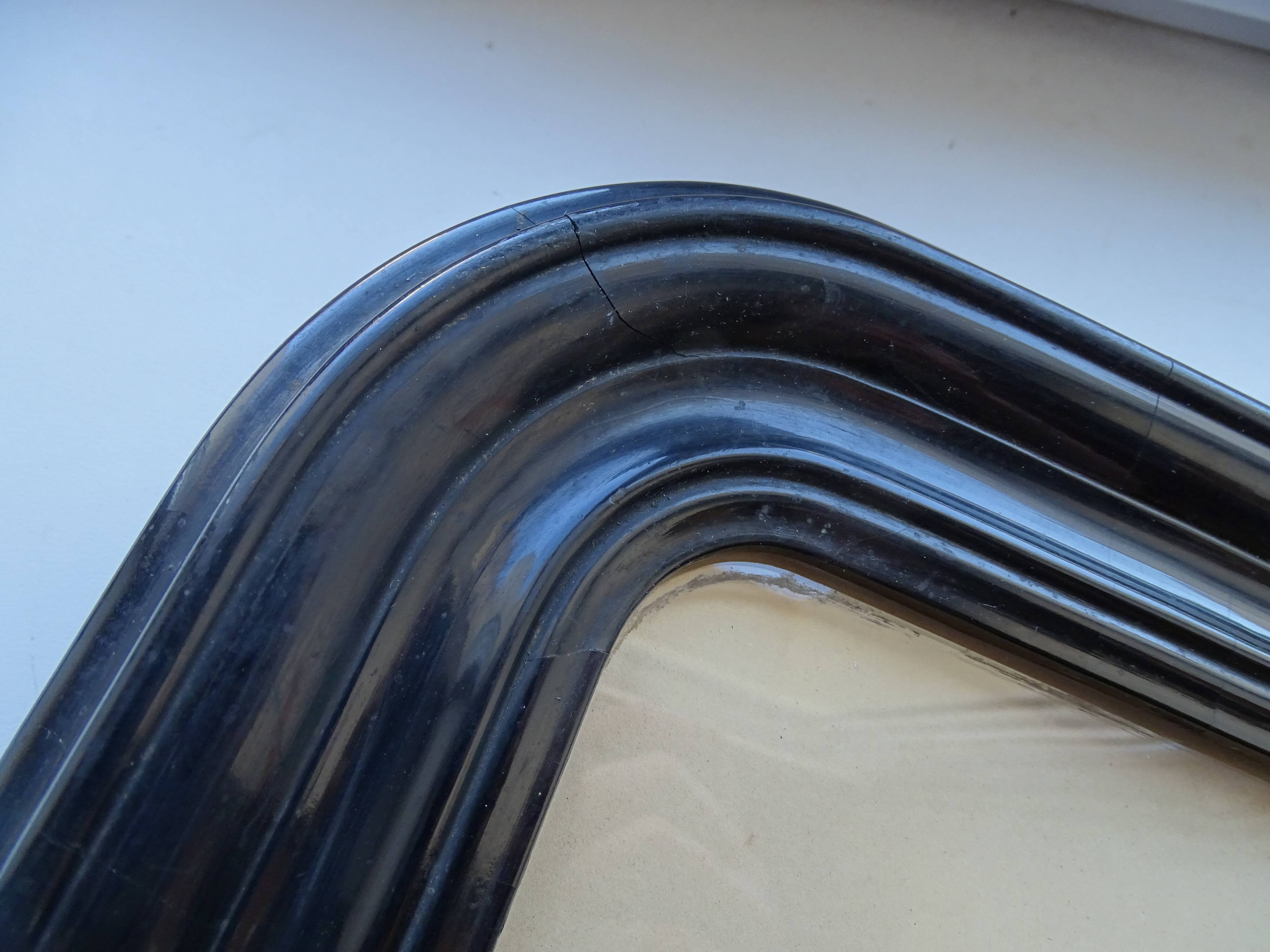 19th century pastel painting - Napoleon III blackened wood frame 40.5 x 35.5