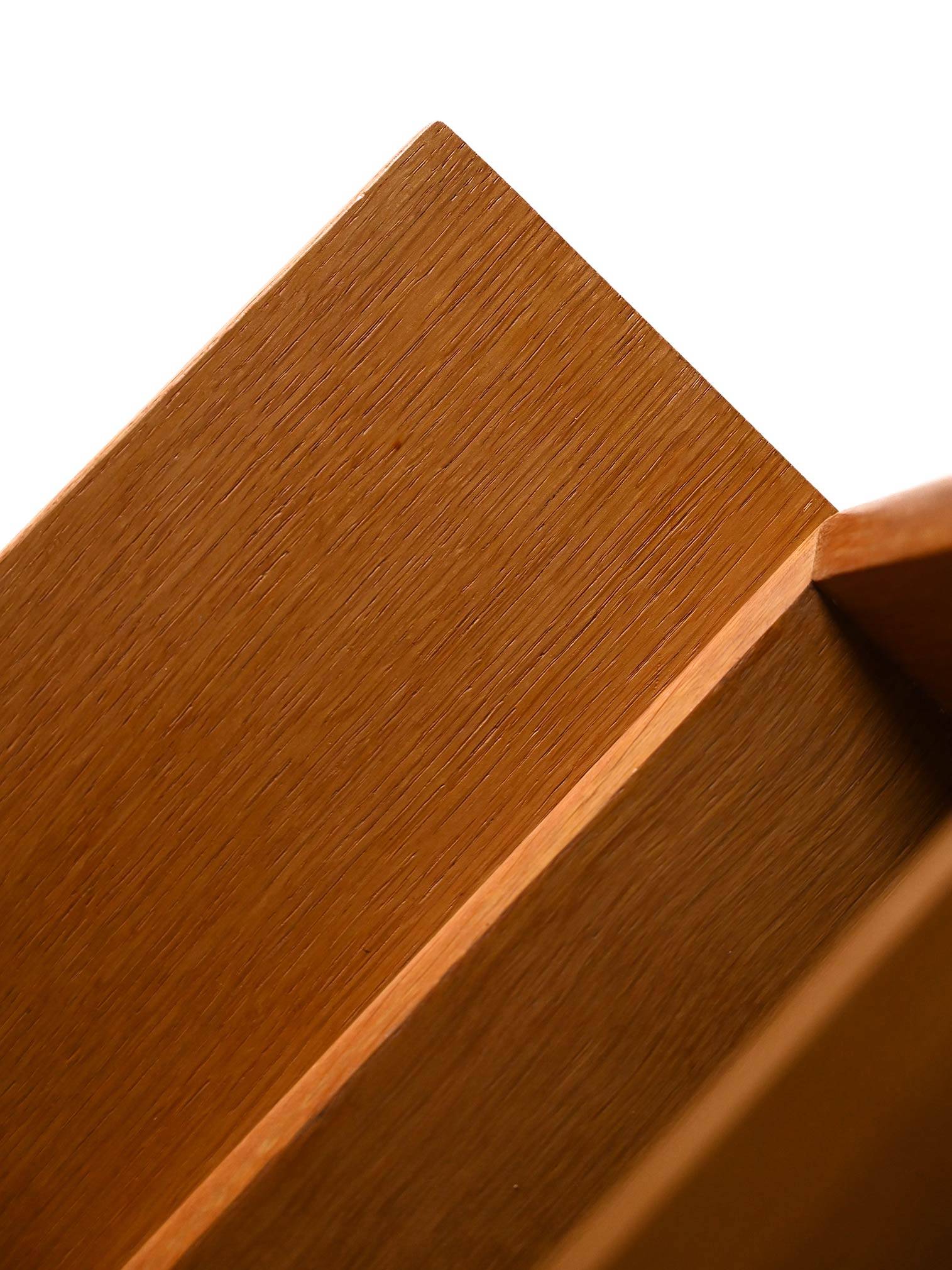 Oak bookcase with drawers