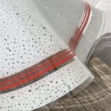 Italian white and orange glass pendant light Fazzoletto style