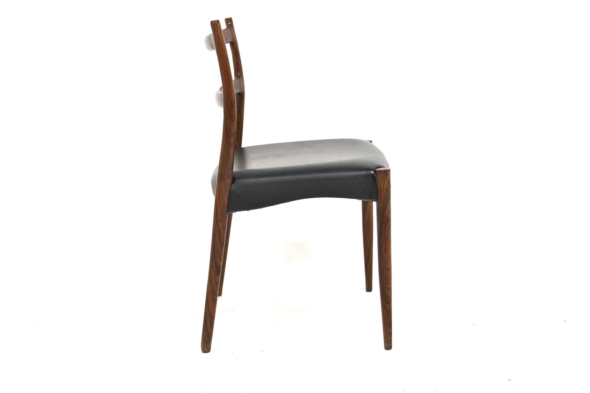 Leather and rosewood chair, Søren Ladefoged, SL Møbler, Denmark, 1960