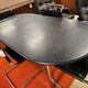 Knoll oval table with black marble and chrome legs by Joe d'Urso, 1983
