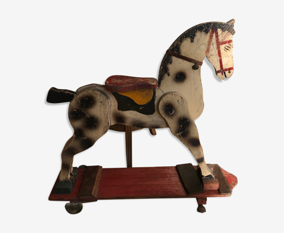 Ancien jouet cheval en bois | Selency