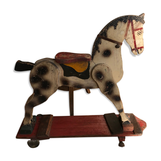 Old wooden horse toy