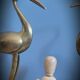 Duo brass herons