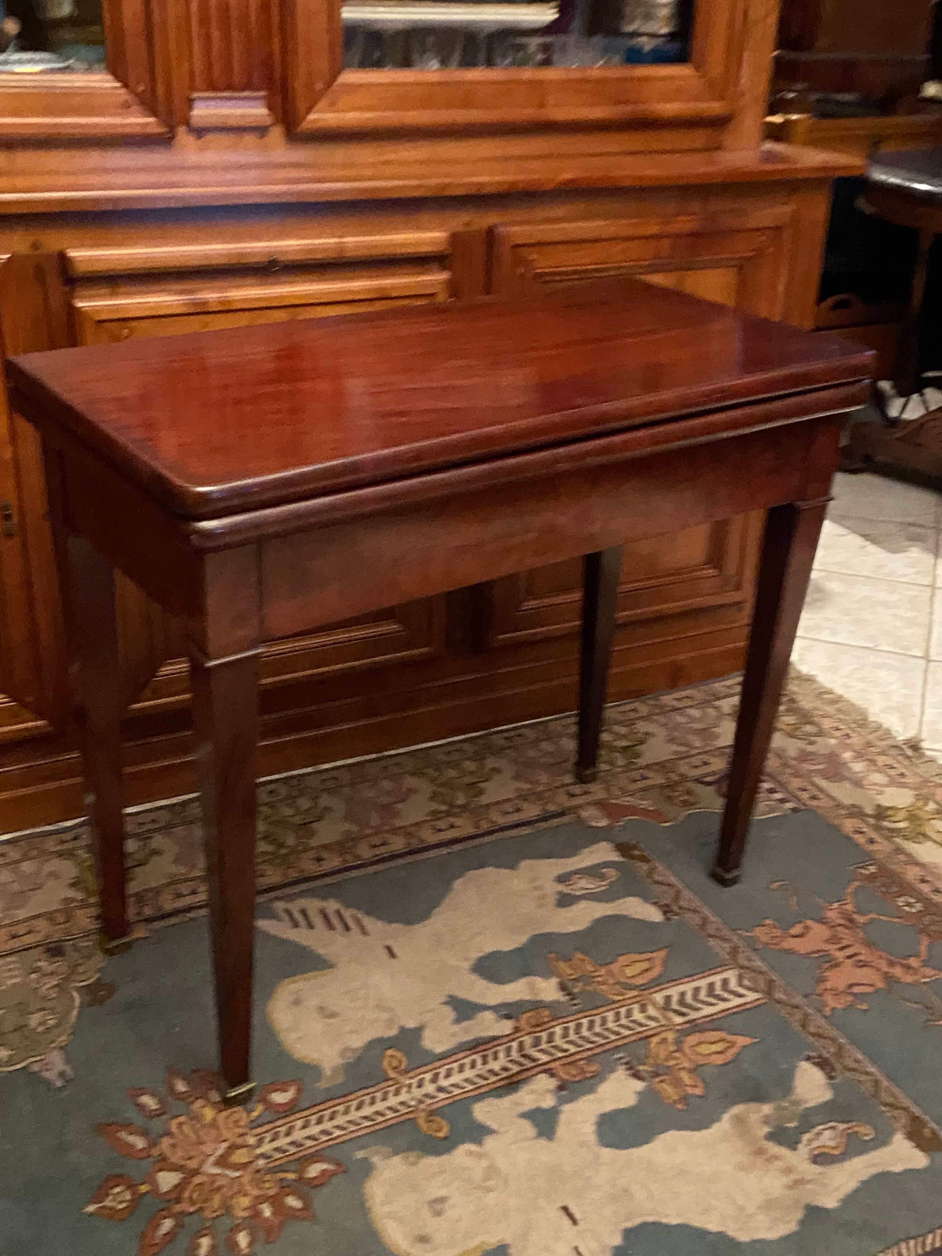 Game table board wallet sofa back mahogany console Napoleon III