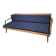 Danish teak convertible daybed sofa with backrest compartment, 1960s