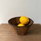 Panier bol en jonc tressé vintage