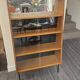 Modernist showcase library with sliding glass doors