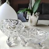 Vintage hexagonal Bohemian crystal bonbonnière/sweetener
