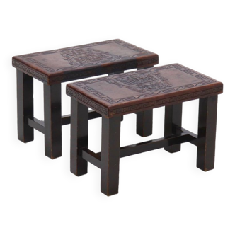 Set of 2 Side Tables by Angel Pazmino for Muebles de Estilo 1960s