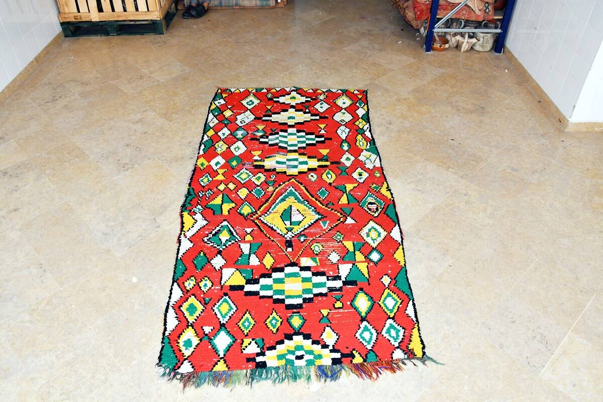 Vintage Berber hallway rug
