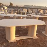 Travertine dining table