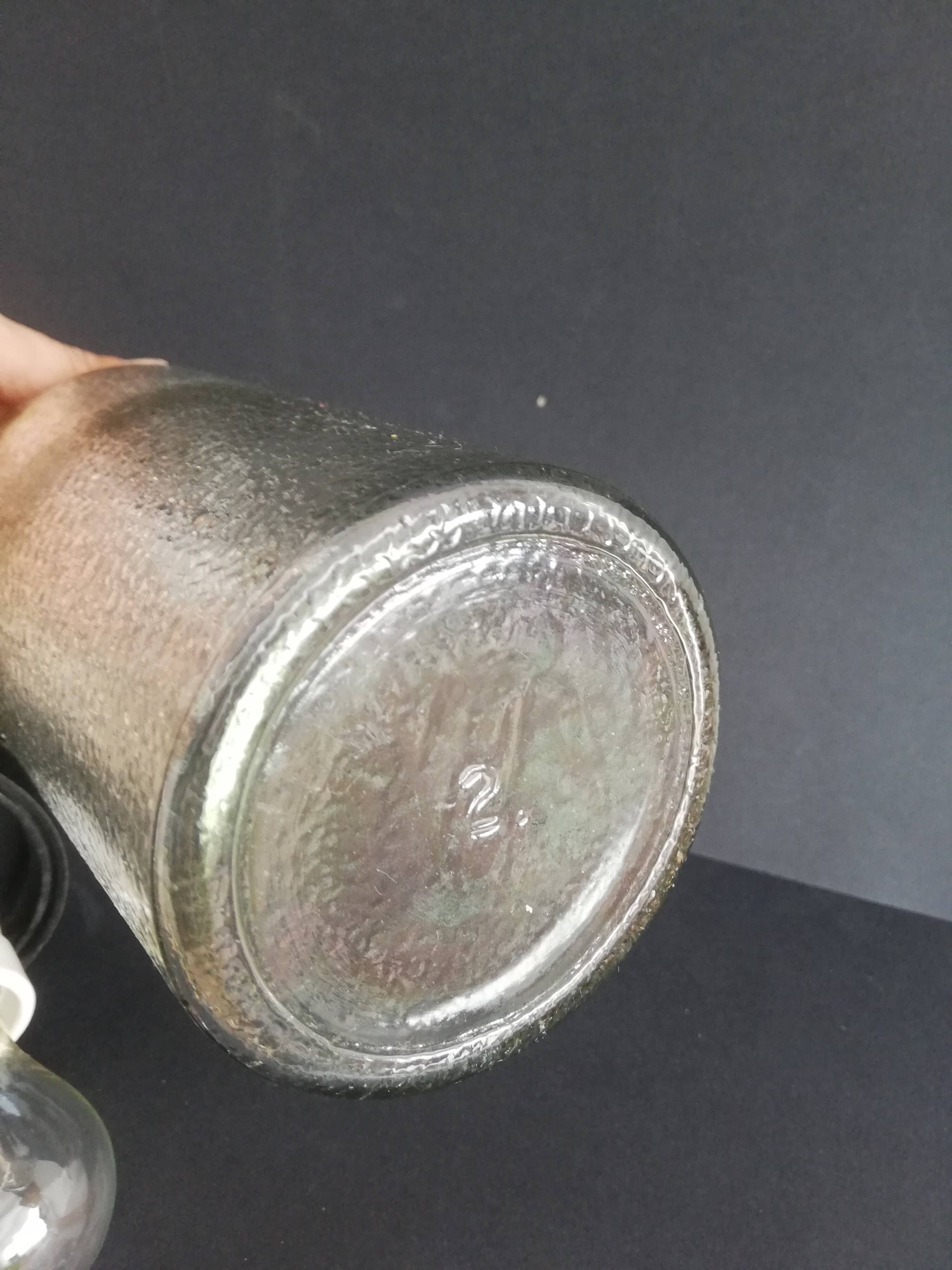 1990s Russian Soviet glass mason jar table lamp lantern Industrial