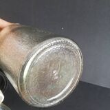 1990s Russian Soviet glass mason jar table lamp lantern Industrial