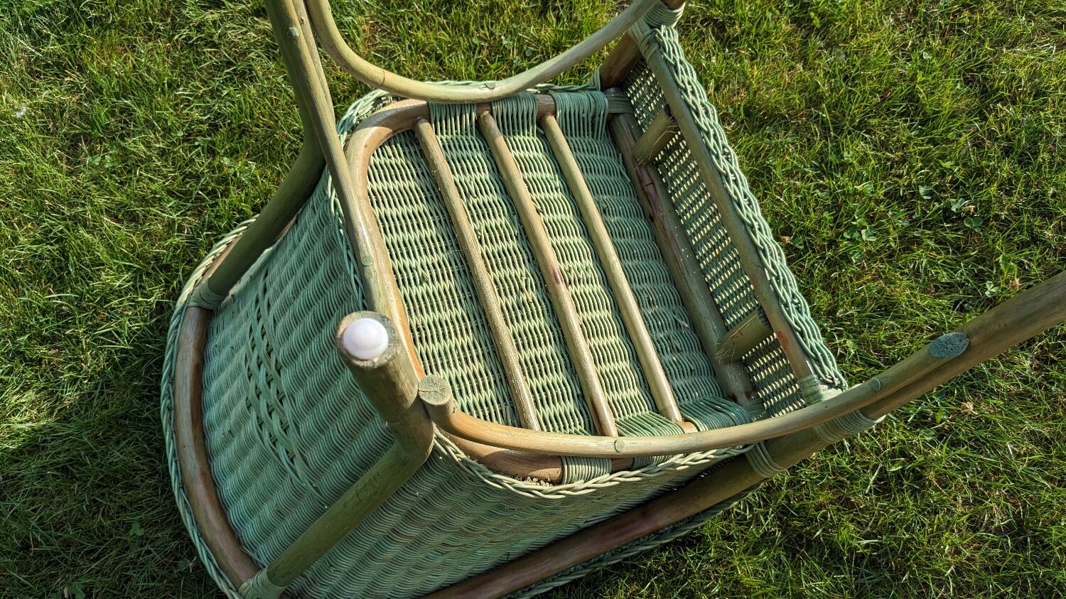Rattan and wicker armchair