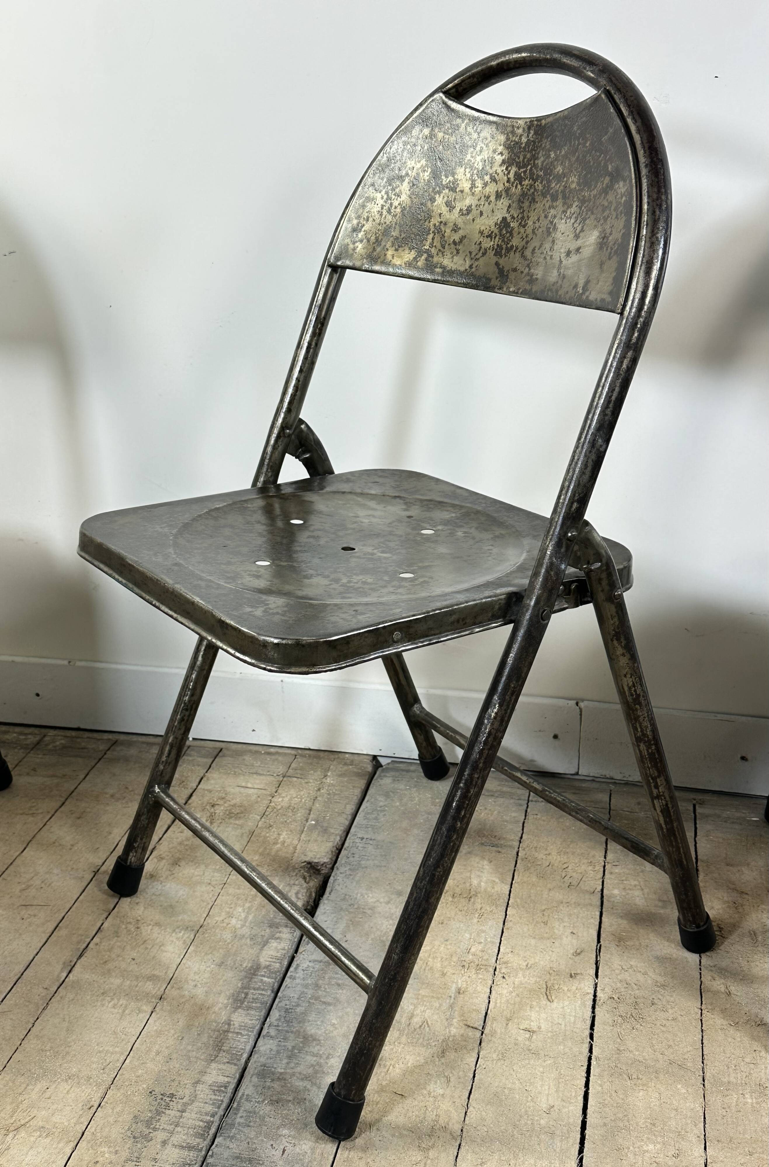 Set of 6 industrial style chairs from the 2000s.