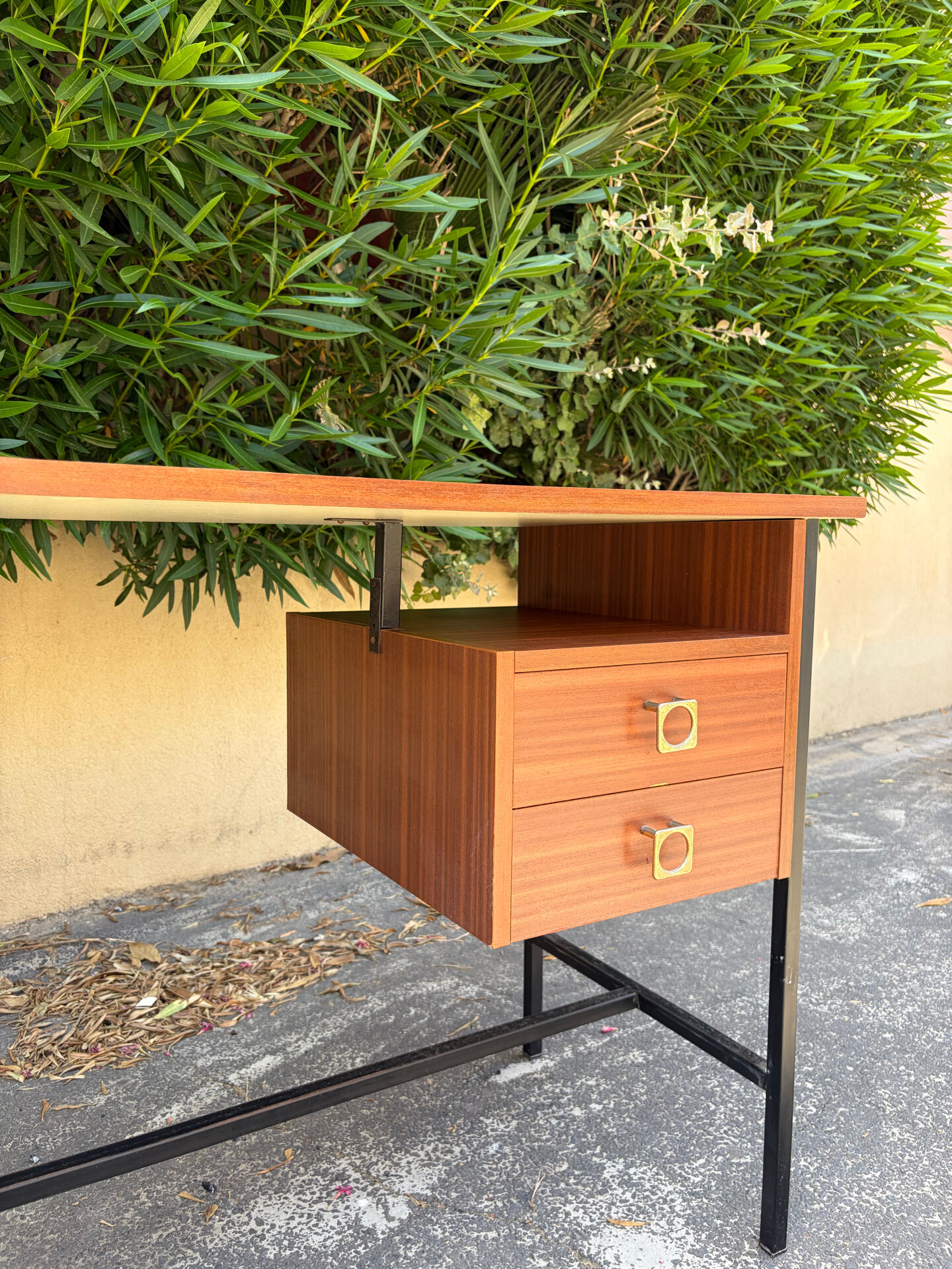 Small vintage modernist desk from the 1960s.