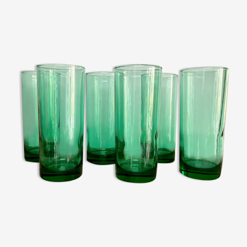 6 vintage luminarc France “long drink” glasses