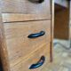 Vintage 1960s desk in oak and black metal – modernist spirit