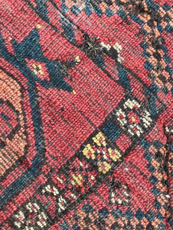 Carpet 19th century former Turkmen Ersari handmade 205 X 288 CM