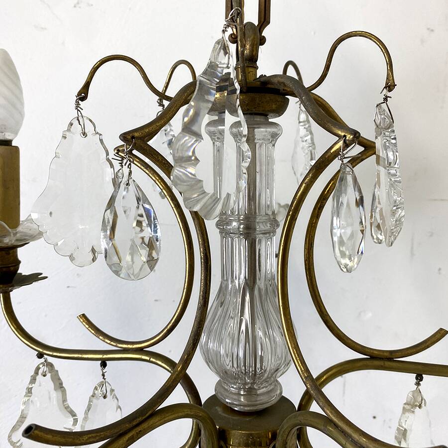 Early 20th century chandelier in bohemian crystal