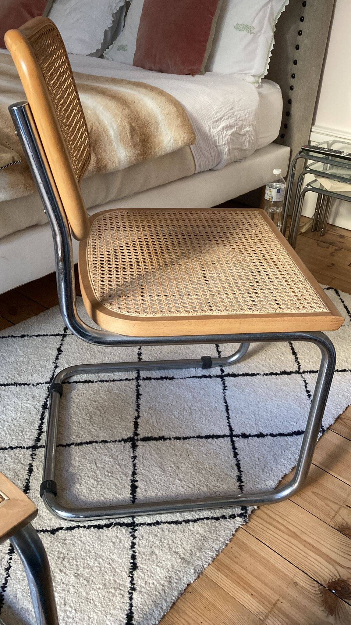 Pair of Cesca b32 Marcel Breuer chairs