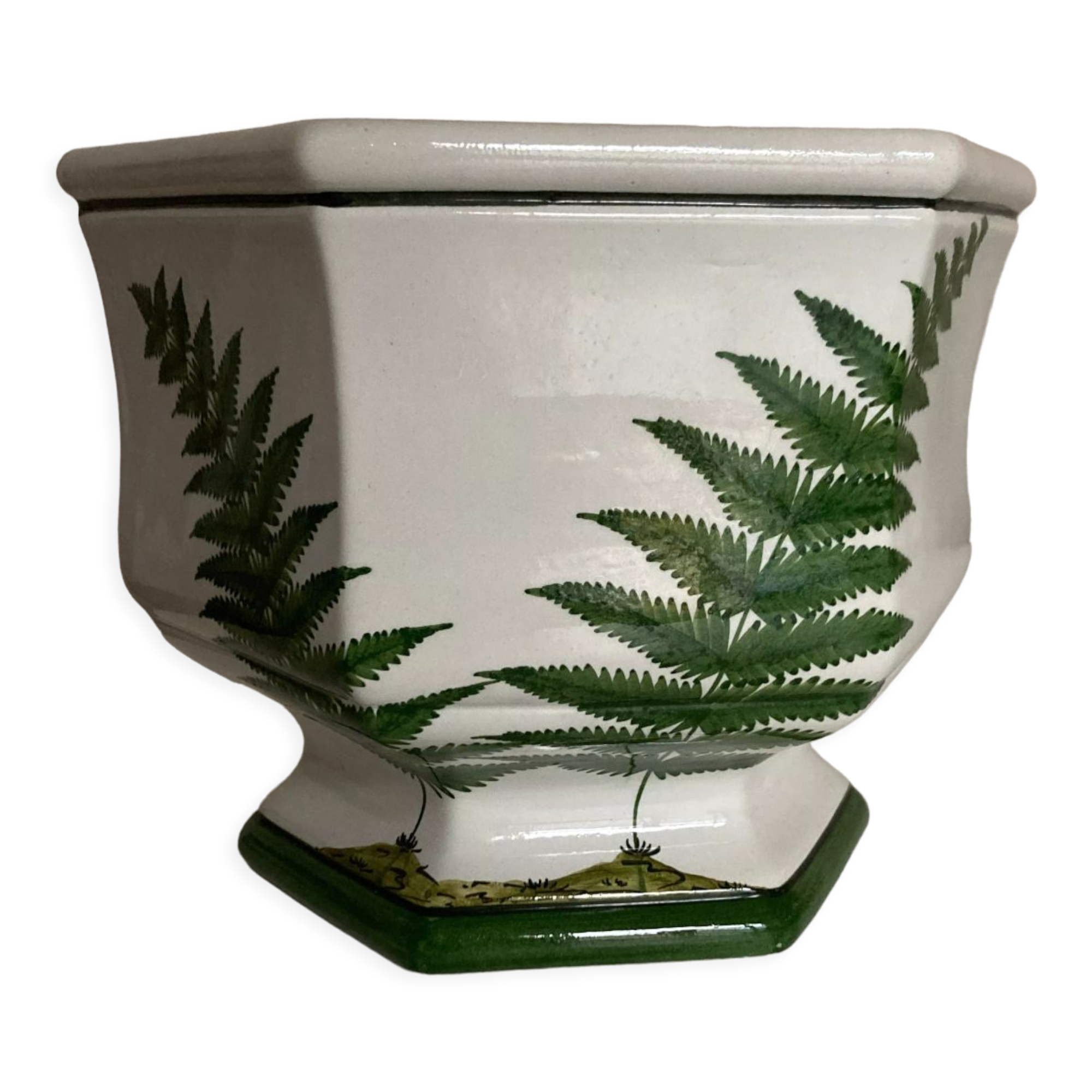 Cache pot 1960 ceramic Bassano neo classical Italian work