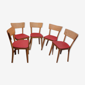 5 vintage bistro chairs