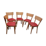 5 vintage bistro chairs