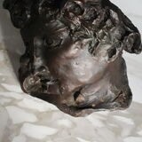Portrait man of the ancient in bronze ephebe by Claude Mary