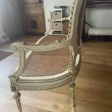 Caned bench in the Louis XVI style