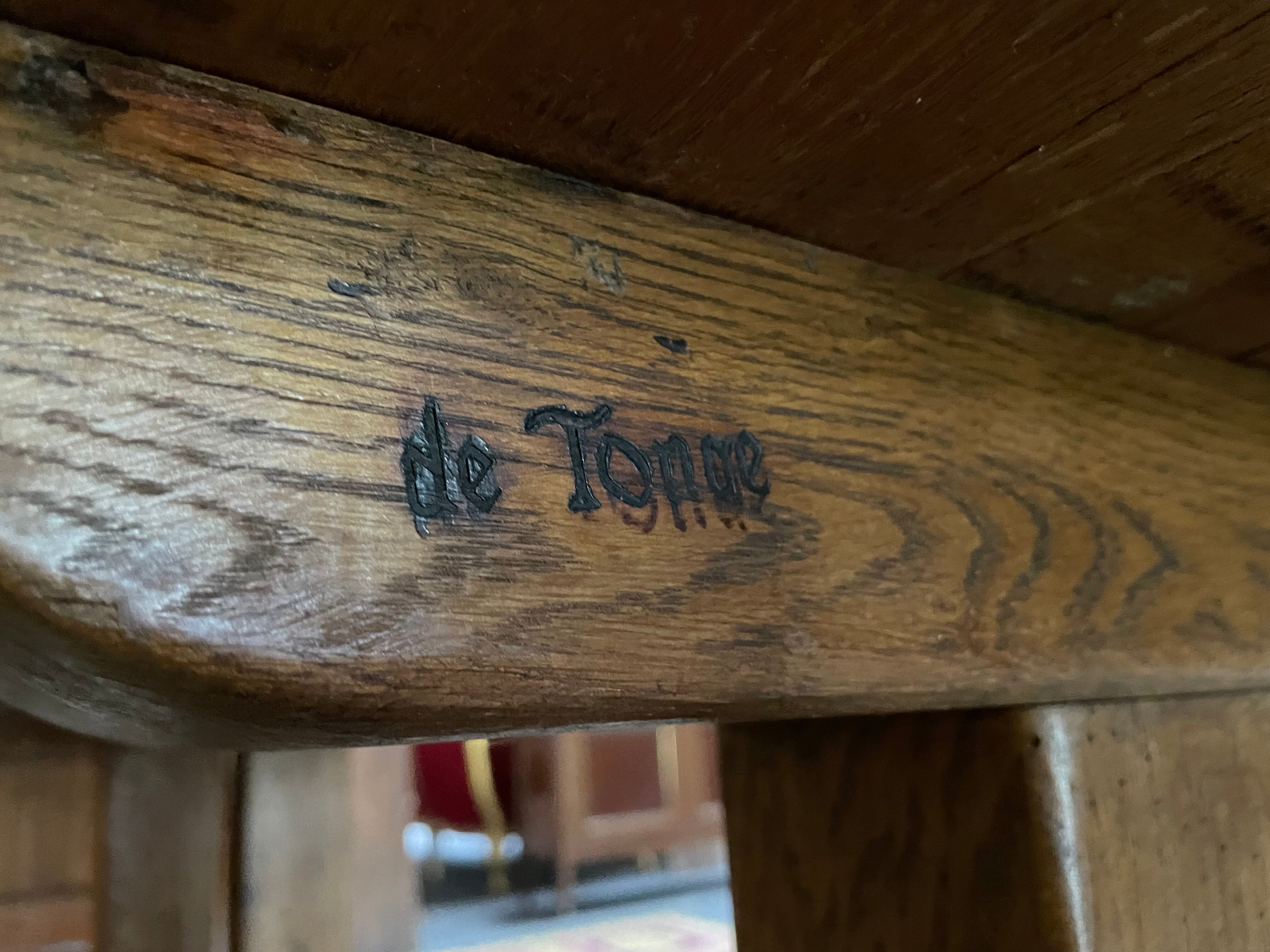 Solid oak monastery table