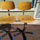 Lot of 4 couture swivel adjustable workshop chairs