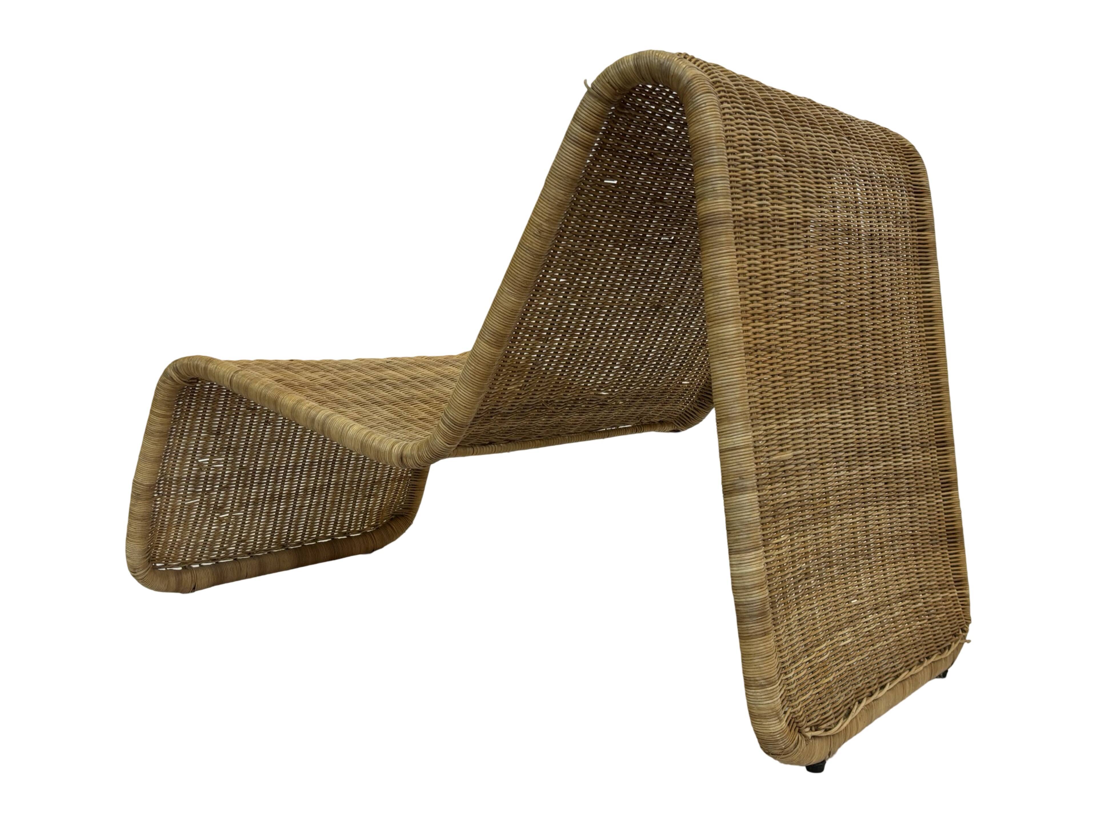 Vintage Ikea Hestra Wicker Lounge Chair 80's Design