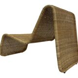 Vintage Ikea Hestra Wicker Lounge Chair 80's Design