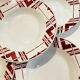 5 hollow earthenware plates burgundy ceranord St Amand