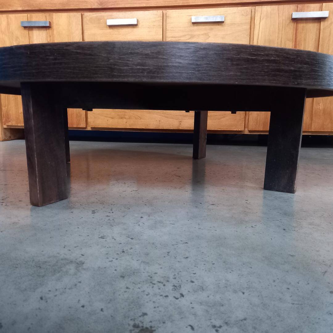 Oval coffee table by Roger Capron, 1970s