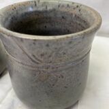 Set of 2 signed blue sandstone cups