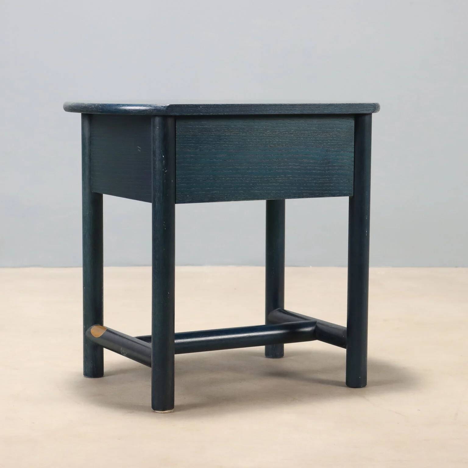 1980s wooden bedside table by Roberti Rattan