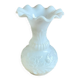 Small white milk glass vase