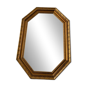 Miroir octogonal doré