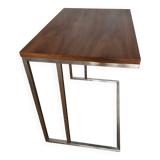 Table d’appoint bois métal art deco